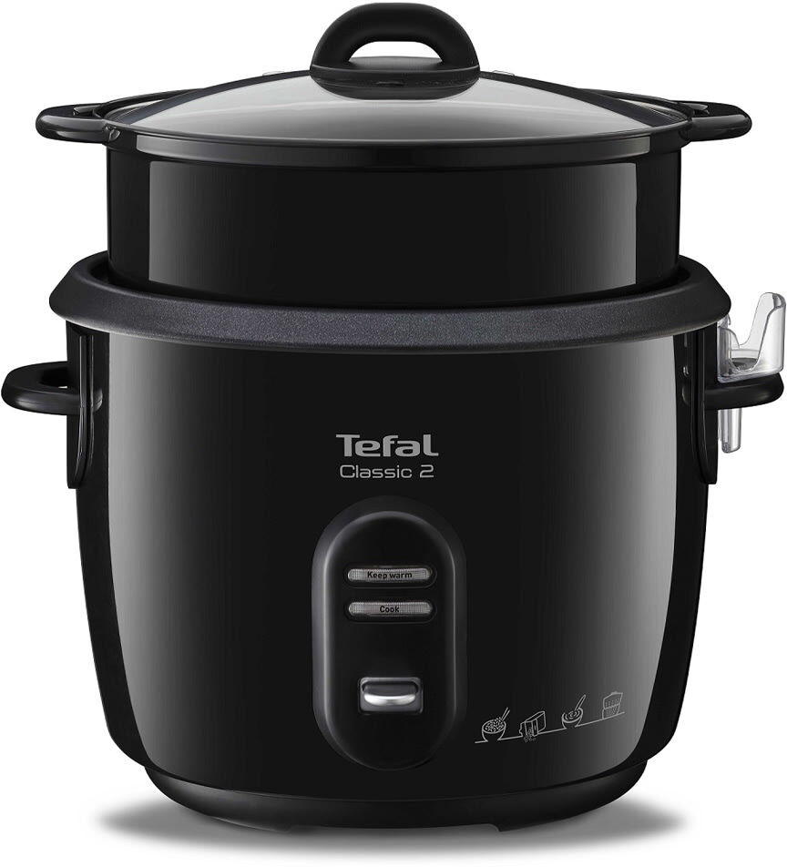 tefal Cuiseur à riz automatique métallisé noir Noir 1x31x1cm