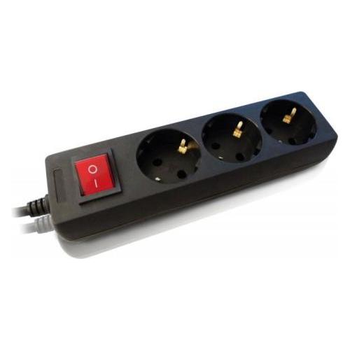 E+P E 46 3AC outlet(s) 3m Schwarz Verlängerungskabel (3x, CEE 7/3, 1.50 m) (E 46)