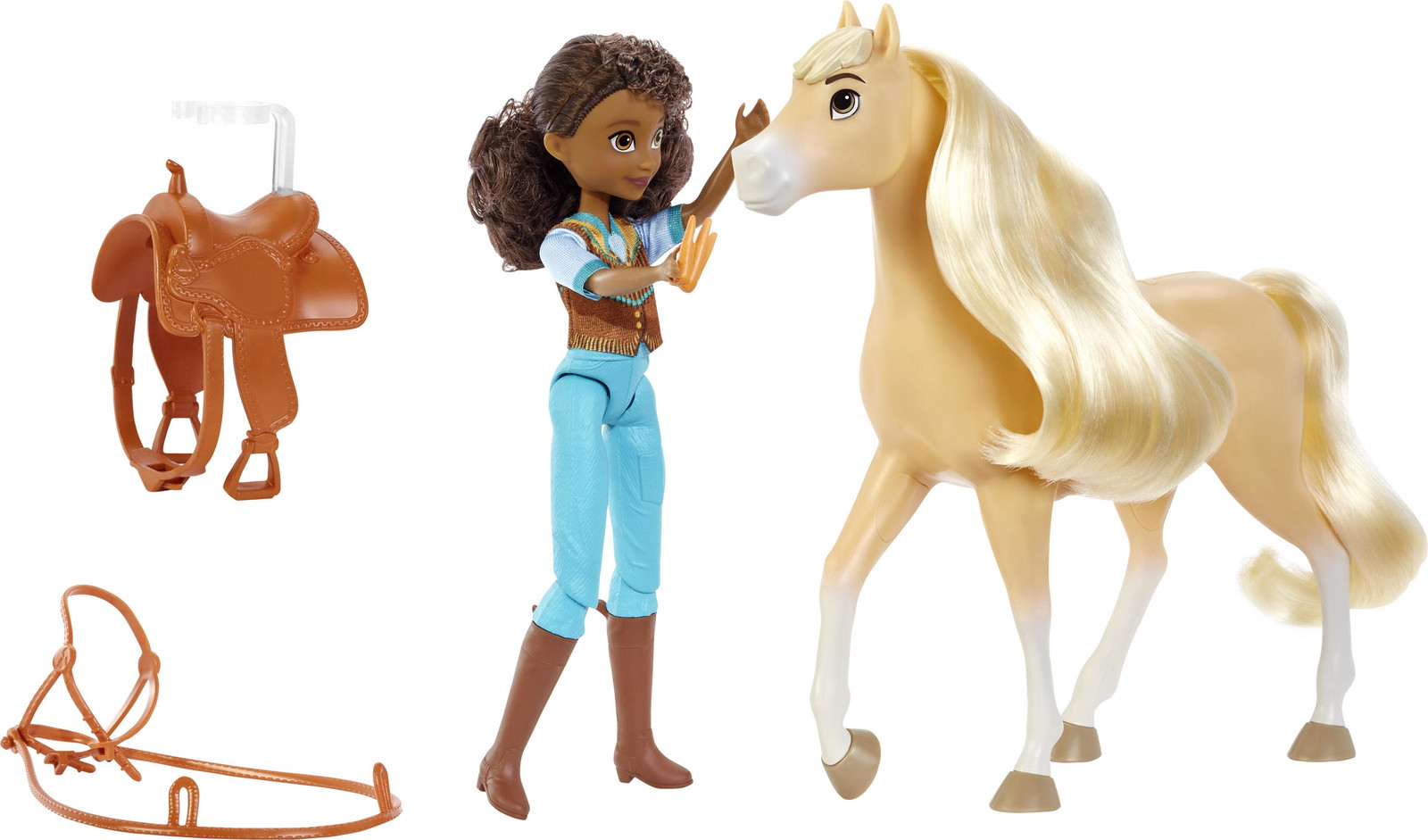 DreamWorks Spirit Pop Chloé en paard Chica Linda paardenspeelgoed