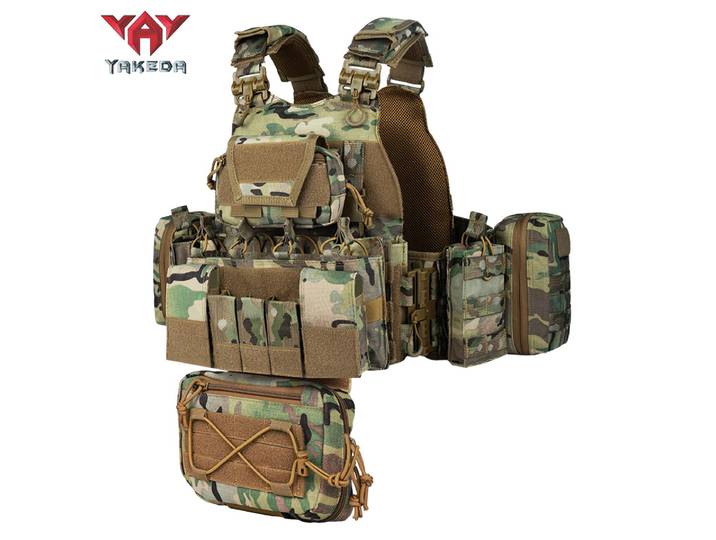 Gilet tactique YAKEDA 8832 - Gilet tactique de chasse - Tactique extérieur - Gilet à couverture complète