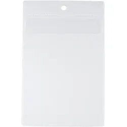 100 SPRINTIS Preishüllen A6 Hochformat, 100 Stück transparente Einsteckhüllen mit Schutzklappe über der Öffnung schützt vor Regen und Spritzwasser, Weich-PVC