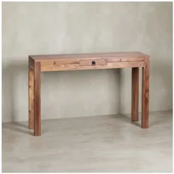 KADIMA DESIGN Konsolentisch "NAKO": Landhausstil, Schublade, Akazienholz, 40 cm Tiefe, vielseitig einsetzbar.