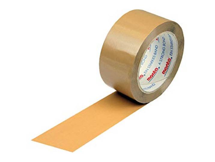 XT-Verpackung 36 Rollen PVC-Klebeband, geprägt, 50mm breitx66lfm, 54µ, braun, leise, monta 201, Naturkautschuk