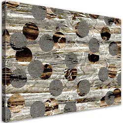 WANDBILD braune kreise abstrakt