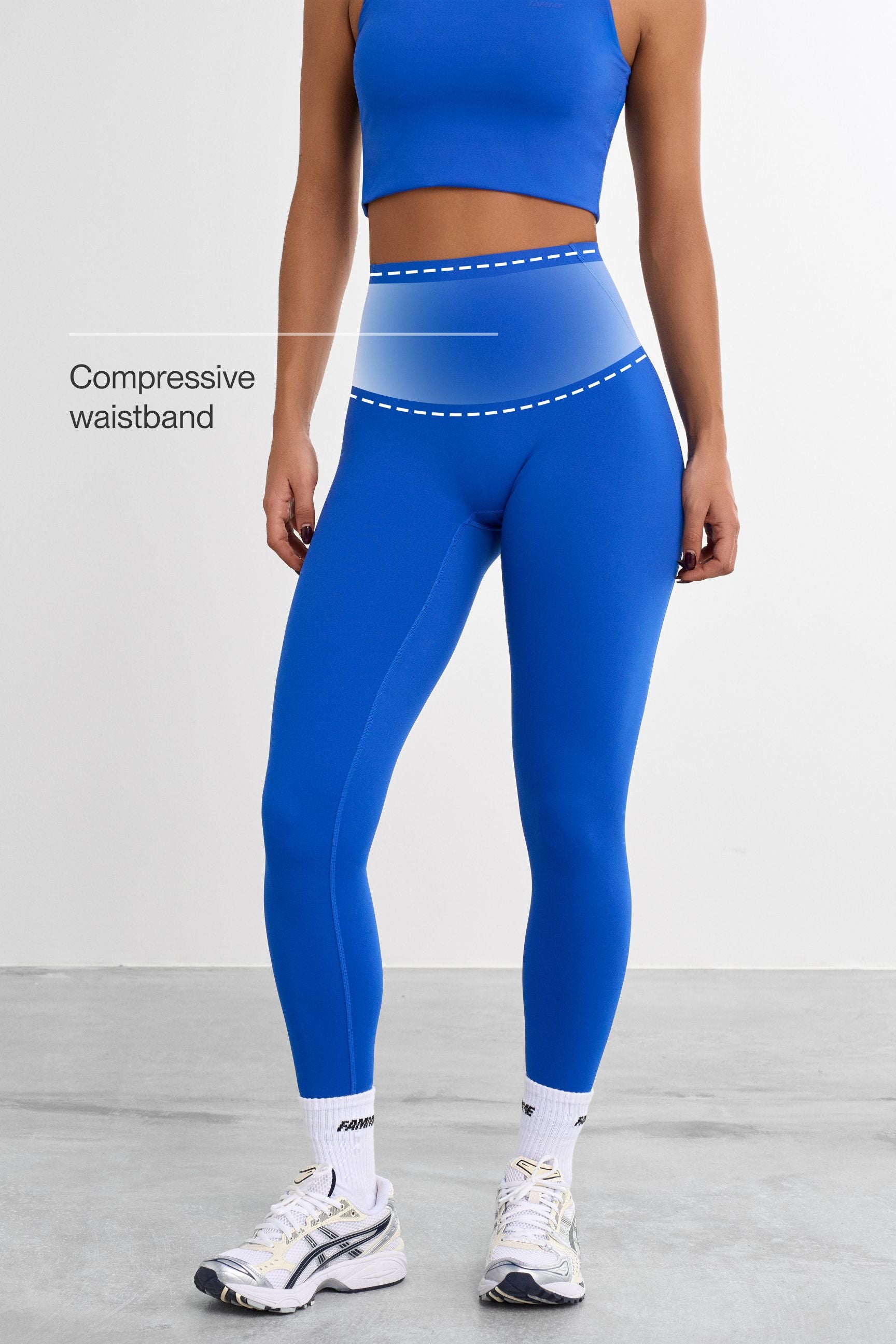 FAMME - Core Compression Leggings - Blue / M