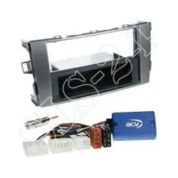 Toyota Auris (E1) 2007-2012 Autoradio Einbaurahmen Radioblende + Lenkradadapt...