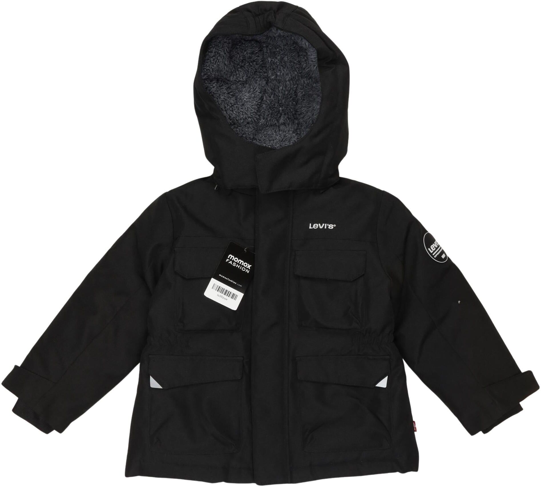 Levis Jungen Jacke oder Mantel, Schwarz, Gr. EU 98, Synthetik - Second Hand