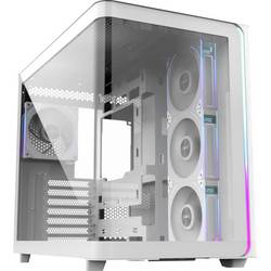 FSP Fortron POC0000249 Midi-Tower PC-Gehäuse Weiß 4 vorinstallierte Lüfter, Seitenfenster