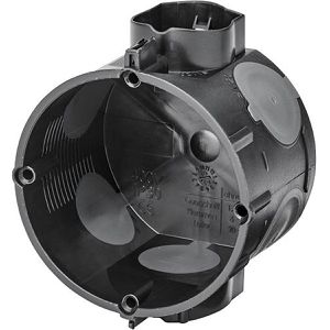 f-tronic Gerätedose E1062K, für Unterputz, 46 mm Einbautiefe, schwarz, luftdicht, 1-fach, 25 Stück