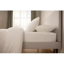 Emma Comfort Perkal Spannbettlaken | Weiß | 90x200cm