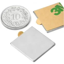 6x Supermagnete, Magnet, Quadermagnet selbstklebend (Folie) (10x)