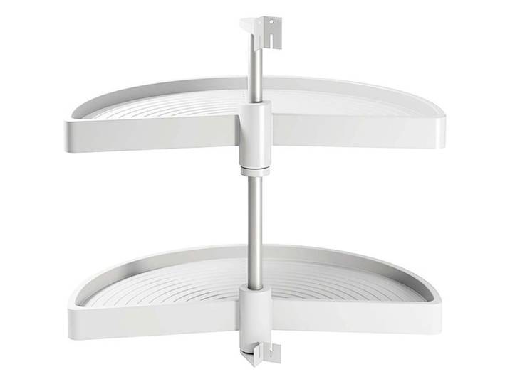 Etagère pivotante demi-lune EMUCA pour meuble d'angle de cuisine - Module 900mm - Blanc