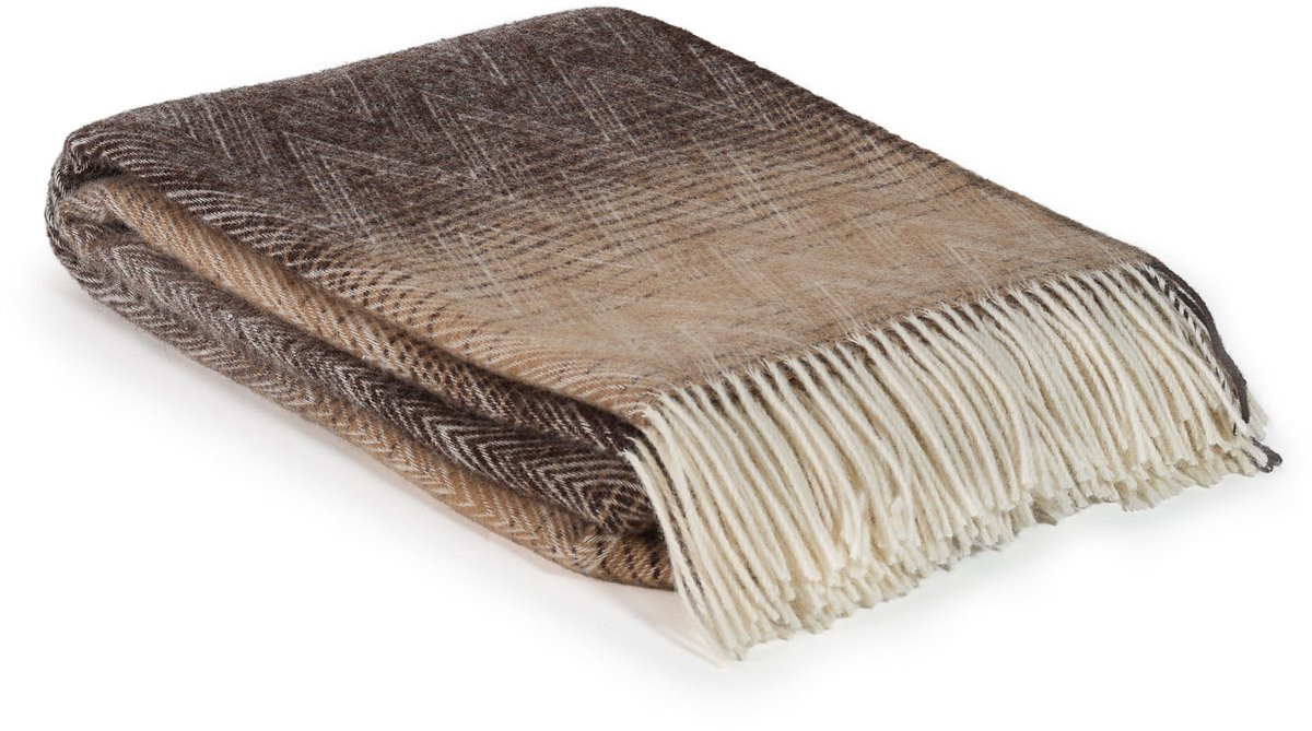 MoST Wollen plaid Manoria Savane multicolor bruin 140 x 200 cm