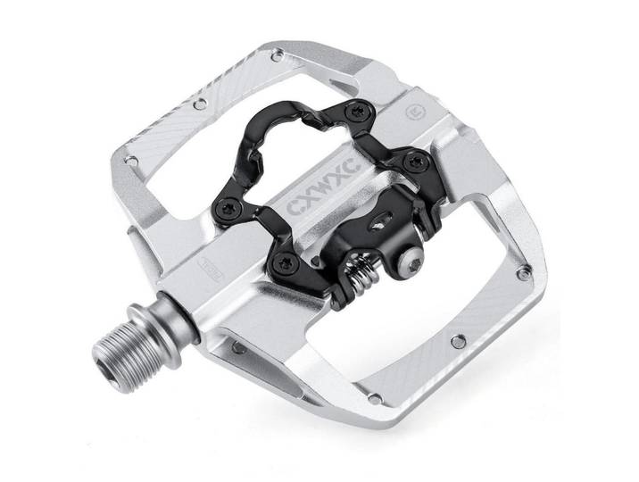 Fahrradpedale mit Klickfunktion Silber, Silberfarben, Metall, 10x1.5x11 cm, Freizeit & Co, Sport & Fitness, Fahrräder, Fahrradzubehör