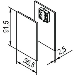 Helm, Zubehör Türbeschlag, Abdeckkappen-Set 53/73 Glas