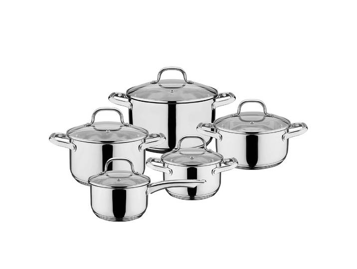 Topfset Trentino 10-teilig 52 x 28 x 21cm Silber