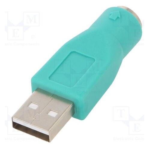 Akyga Adapter AK-AD-14 USB A (f) / PS/2 (m) (PS/2, 5 cm) (AK-AD-14)