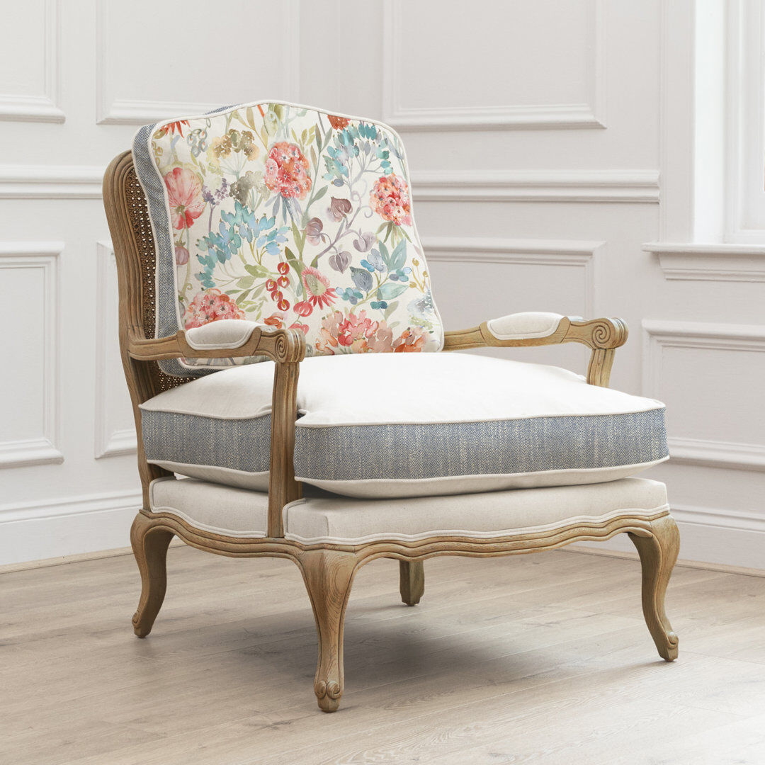 Voyage Maison Upholstered Linen and Cotton Armchair Brown 950cm H X 77cm W X 86.5cm D