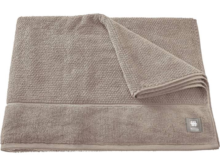 Badetuch MUSTERRING Solid , grau, B:100cm L:150cm, Frottee, Baumwolle, Handtücher, Badetuch, hautschmeichelnde Airtouch Qualität