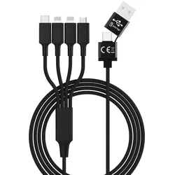smrter Hydra ELITE 6in1 Nylon-Ladekabel Typ Lightning, black retail