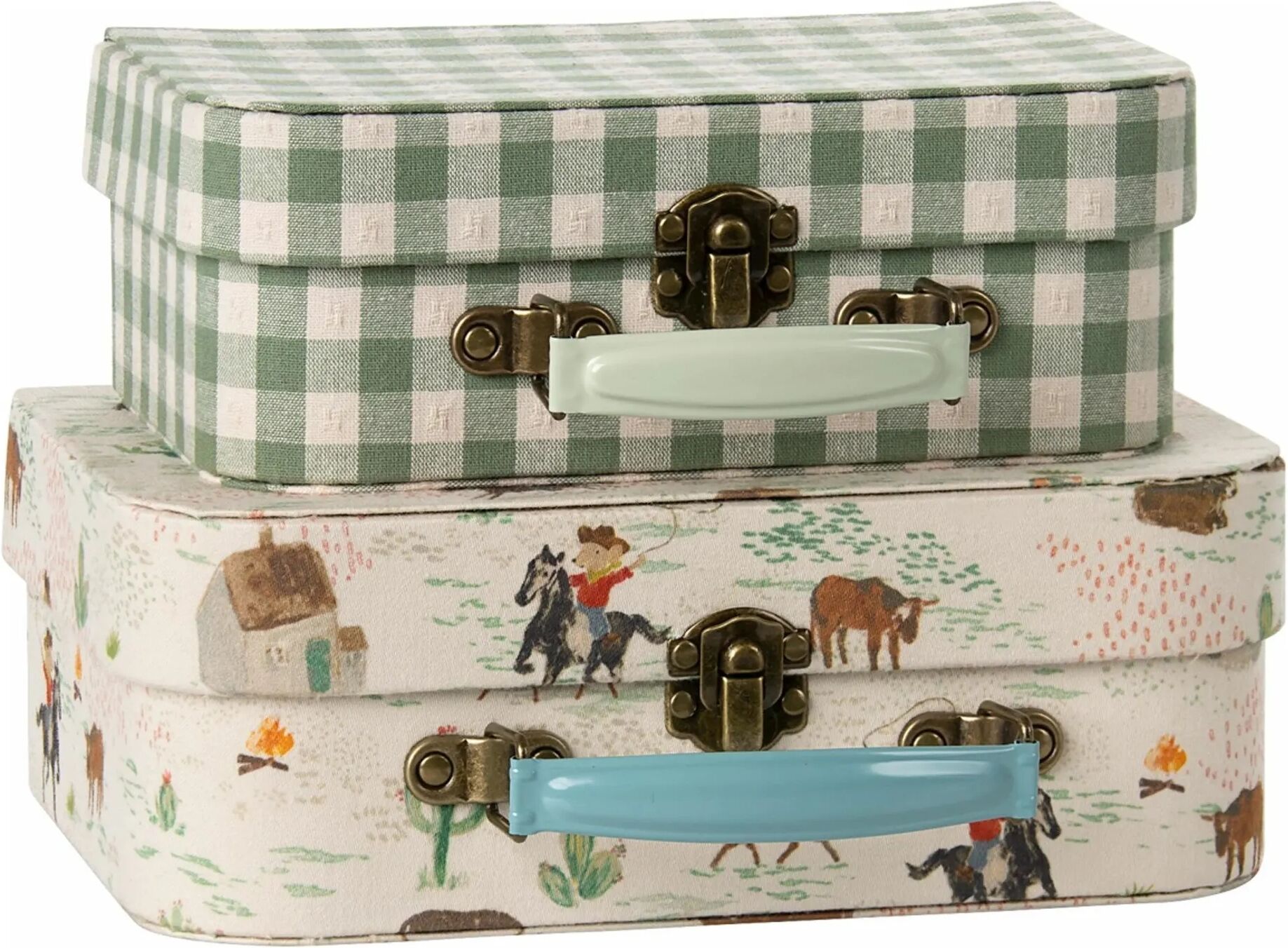 Maileg Petites valises de rangement Pony - Set de 2 Multicolore taille unique