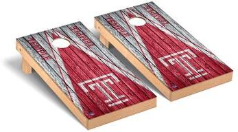 Skip's Garage Temple University Owls Weathered Cornhole Board Set