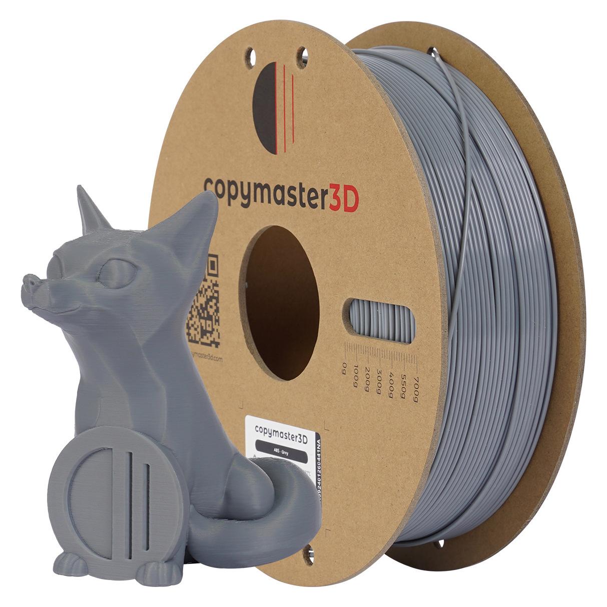 Copymaster3D ABS Filament for 3D Printer, 1.75 mm, Gray (ABS, 800 g, 1.75 mm) (CM-ABS-003-08-175)