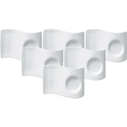 KAFFEE UNTERTELLER NewWave weiß 20 x 14 cm 6er Set