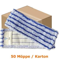Wischmop MopKnight Speed Runner Mop blau 50 cm Karton 50 Stück, sehr gute Laufeigenschaften, für alle glatten Böden