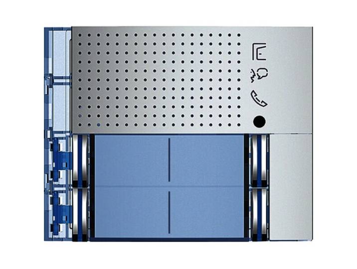 Façade BTICINO\, haut-parleur\, LED\, 4Rt-D\, entièrement en métal\, 1 pièce.