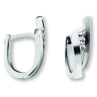 Paar Creolen ONE ELEMENT "Zirkonia Ohrringe Creolen aus 925 Silber", silber, Ohrringe, Damen, Silber 925 (Sterlingsilber), ein stilvolles Accessoire für Damen mit Geschmack
