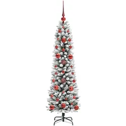 vidaXL, Weihnachtsbaum, Viggo (mit LEDs und roten Bällen) (120 cm)