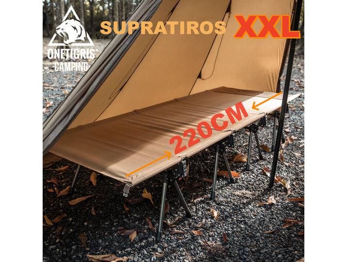 OneTigris SUPRATIROS Lit de camping extérieur lit de couchage extra large lit pliant portable pour camping voyage randonnée sac à dos