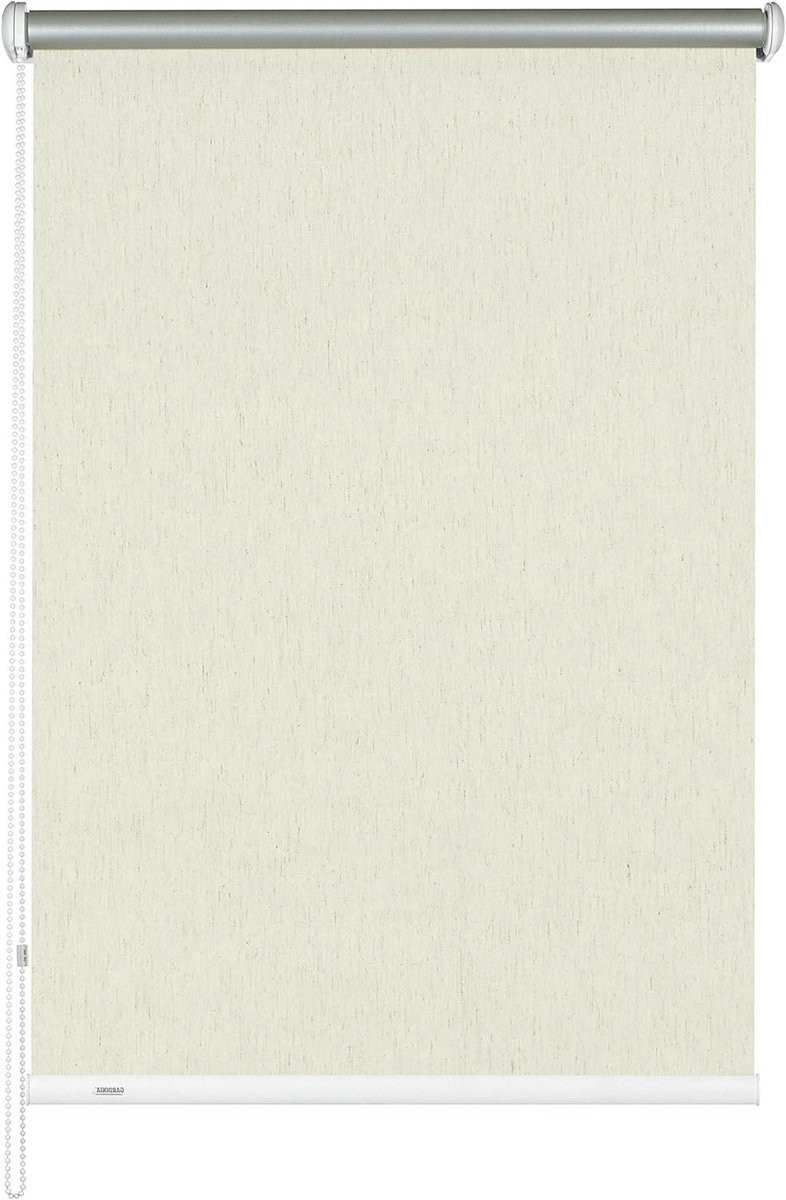 Merkloos Thermo rolgordijn met zijgeleiding in Naturel - 52 x 180 cm
