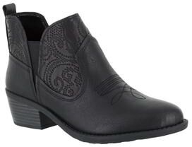 Women's Legend Booties by Easy Street® in Black Embossed (Size 7 M)