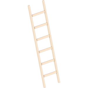 Layher Anlegeleiter 1052, Länge 1,90m, aus Holz, mit 6 Sprossen