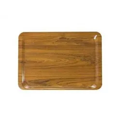 Cambro Teak Rechteckiges Tablett 53x32 cm Laminattablett