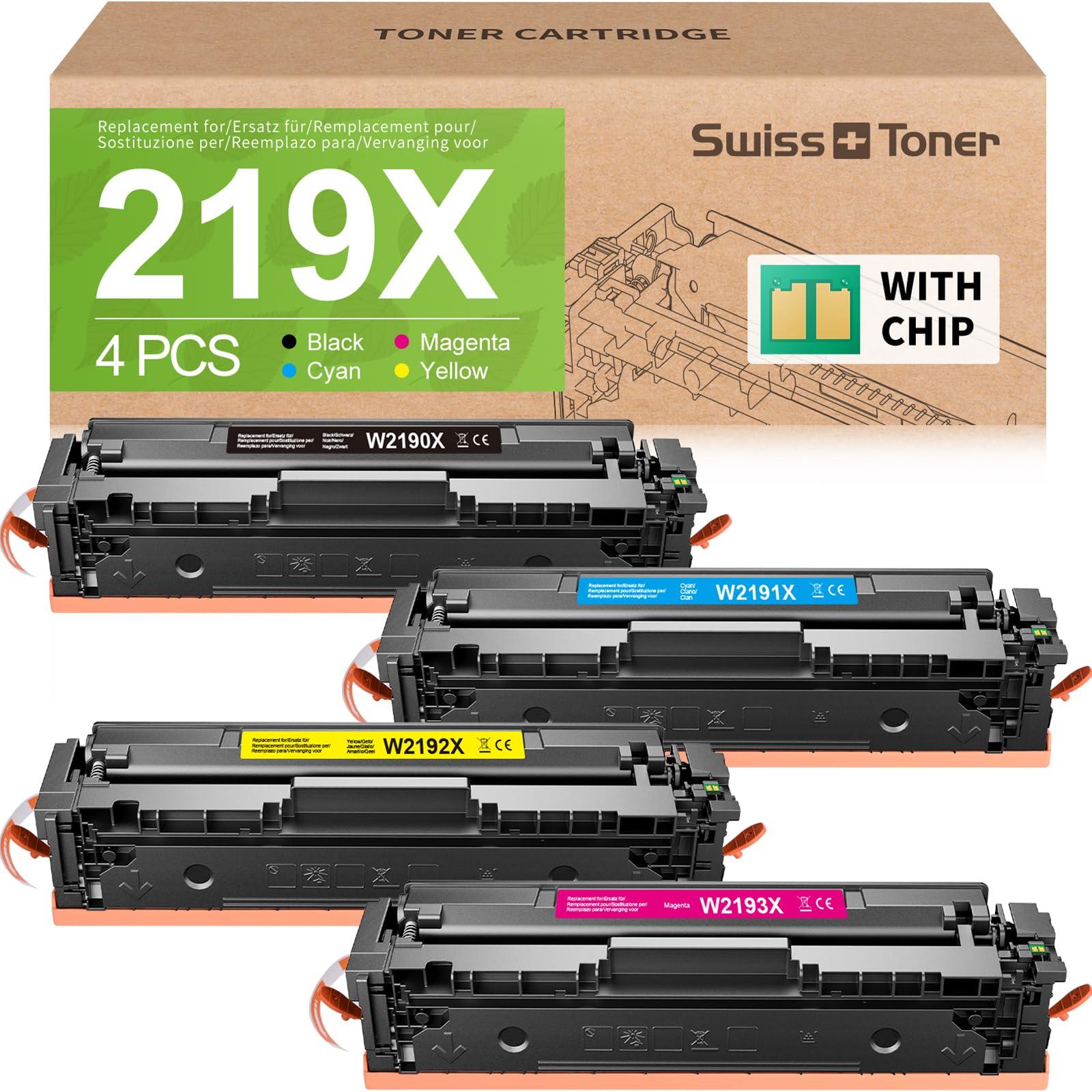 219X Toner mit Chip, 4er-Pack, Schwarz, Cyan, Magenta, Gelb