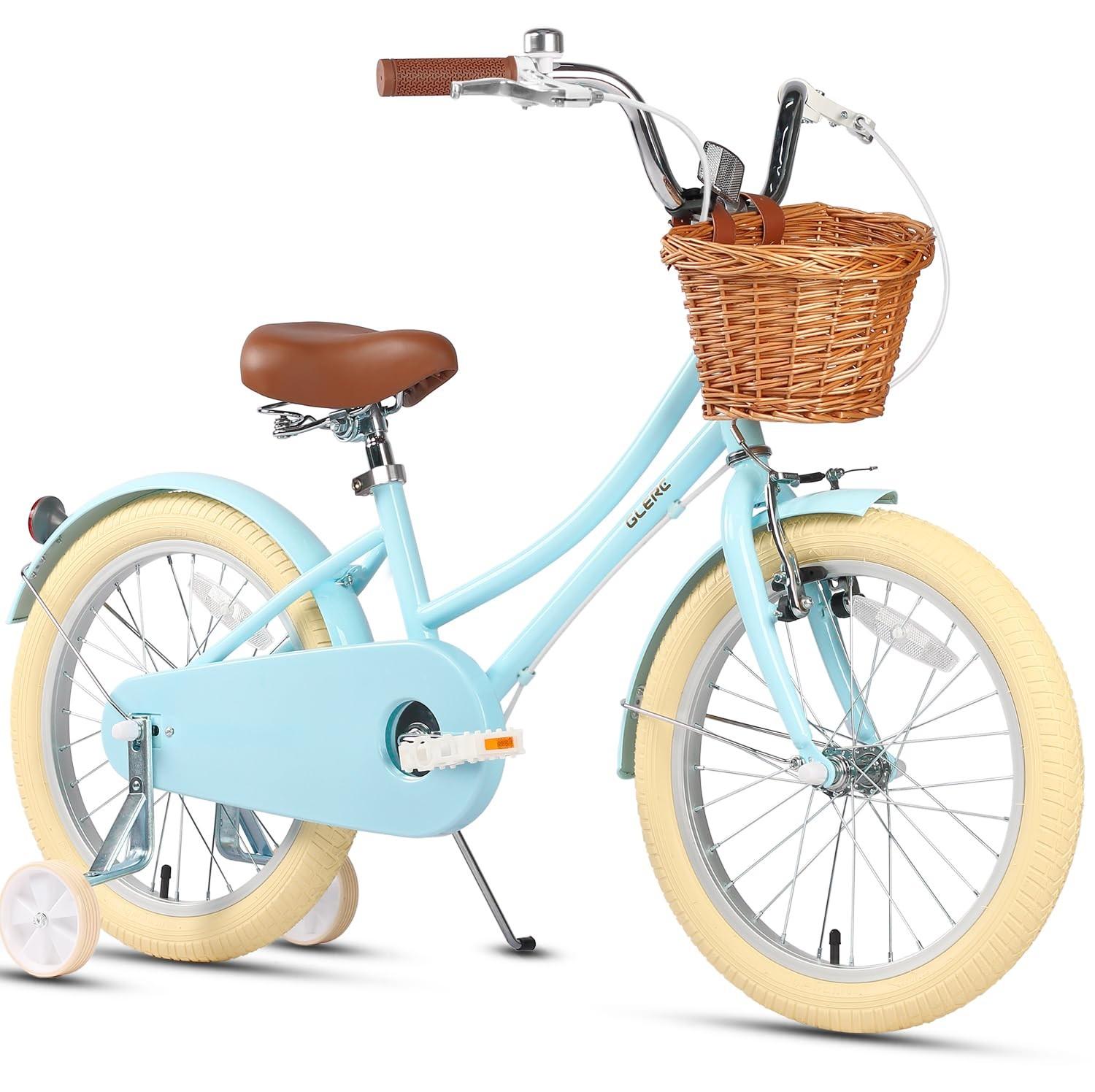 Kinderfahrrad 12-20 Zoll mit Korb und Stützrädern