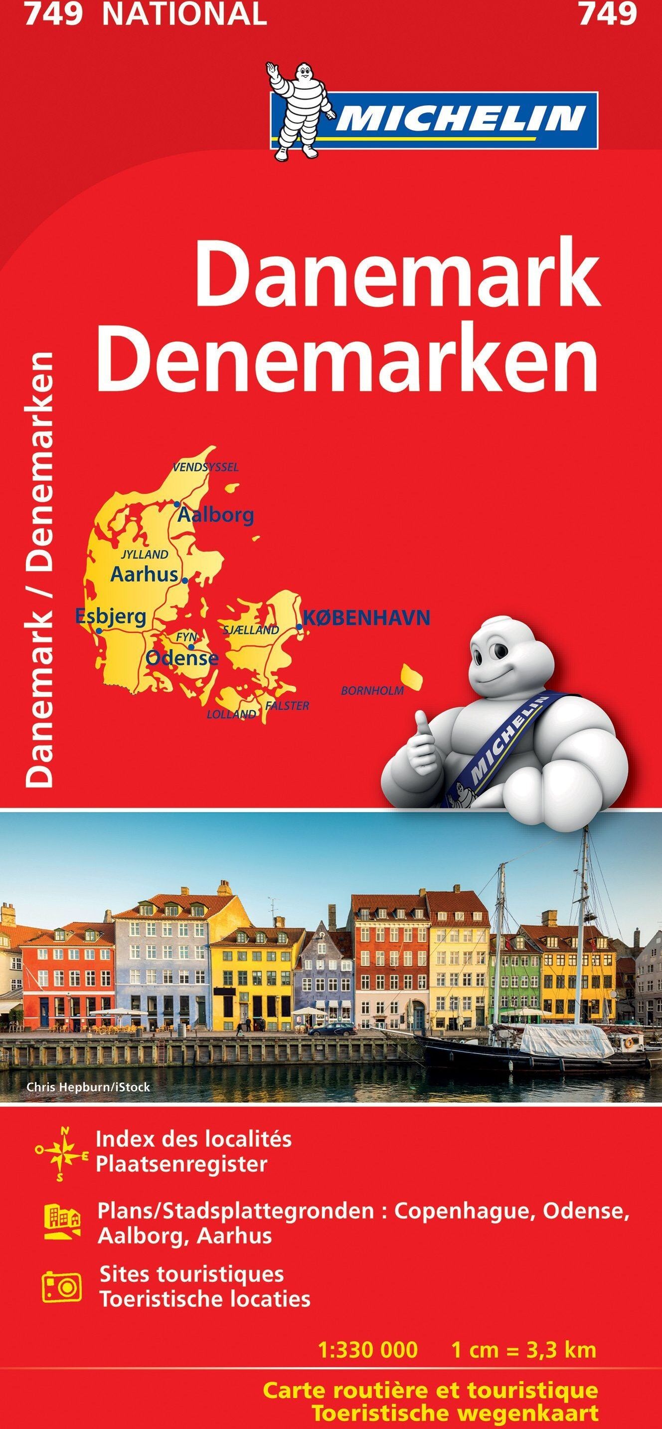 Carte routière n° 749 - Danemark   Michelin