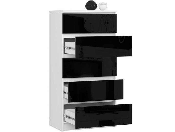 Raumhirsch Furniture Kommode mit 5 Schubladen 60 cm Schrank Sideboard Anrichte, Highboard / Kommode 60 cm, Sideboard Organizer für jeden Raum