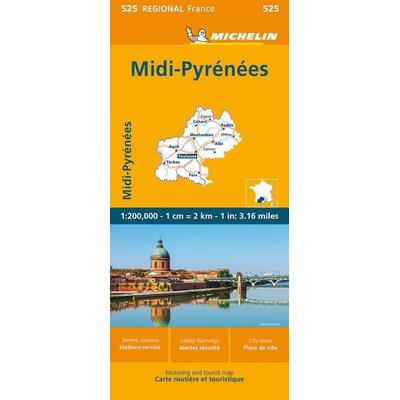 Michelin Midi-Pyrenees, Karte von , Michelin, 978-2-06-725880-8