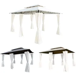 Mojawo, Pavillon Zubehör, Ersatzdach Pavillon 4x3m wasserdicht Gartenpavillon Beige, Grau, Taupe
