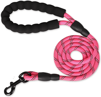 Inspire Essentials Ultimate Comfort Reflective Dog Leash For Strong Dogs 1.5meters pink