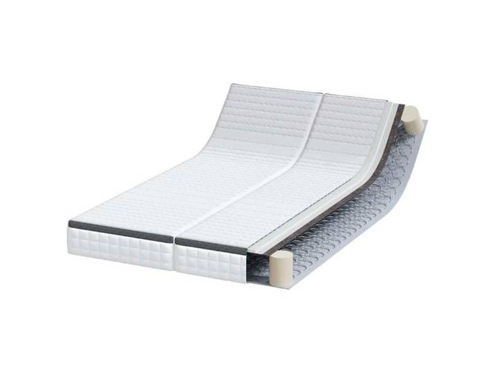 NEW Blanc Matelas 2 pc Moyennement doux 60X200 cm Blanc et Gris - - Lits & accessoires(1parcel)5854270