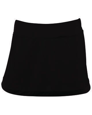 Augusta Sportswear AG2411 Girls Action Color Block Skort in Black size Small   Polyester/Spandex Blend 2411