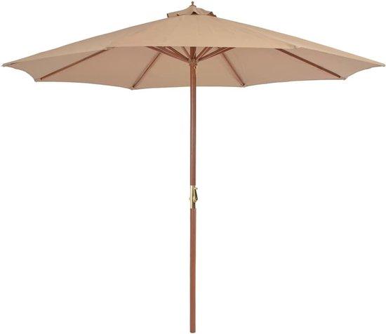 Famanu Sonnenschirm Rund - 300 cm Durchmesser - Taupe