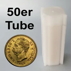 Goldmünze 50 x 20 Lire "Umberto I." Tube (Italien)