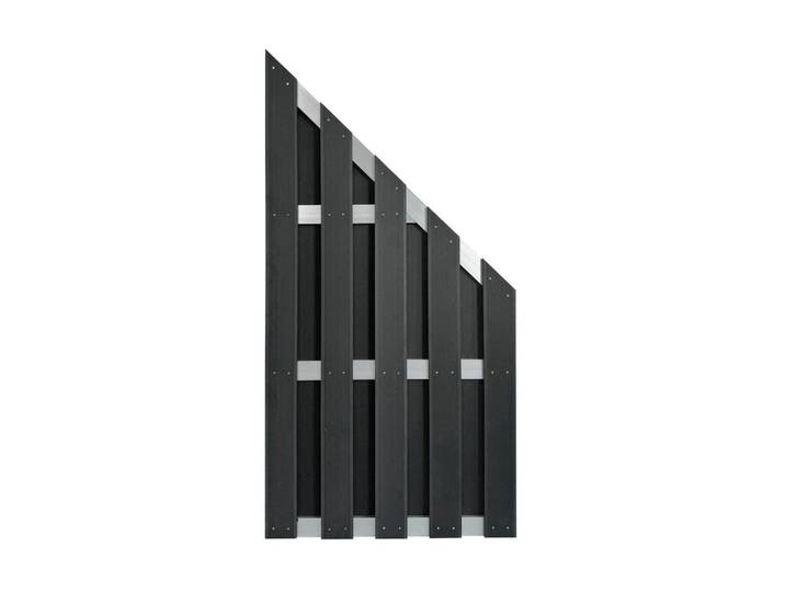 WPC Sichtschutz-Schrägelement schwarz