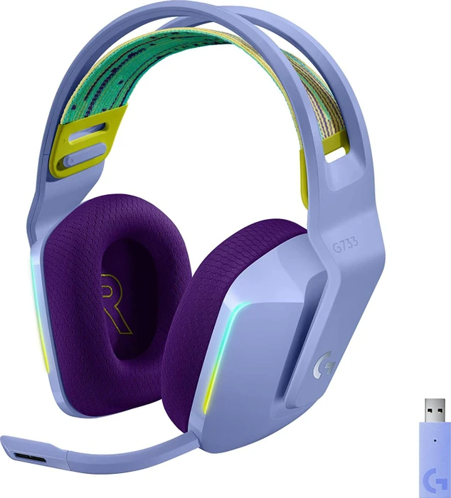 Logitech G733 LIGHTSPEED Wireless RGB Gaming Headset LILAC